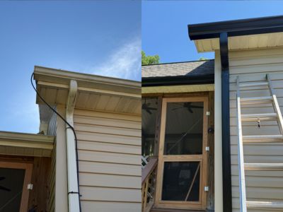Finished roof replacement showing new shingles installed by Santos Roofing in Forest City, NC